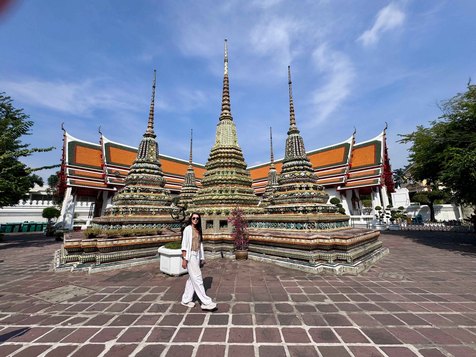 Viajera Weppa en el templo Wat Pho de Bangkok