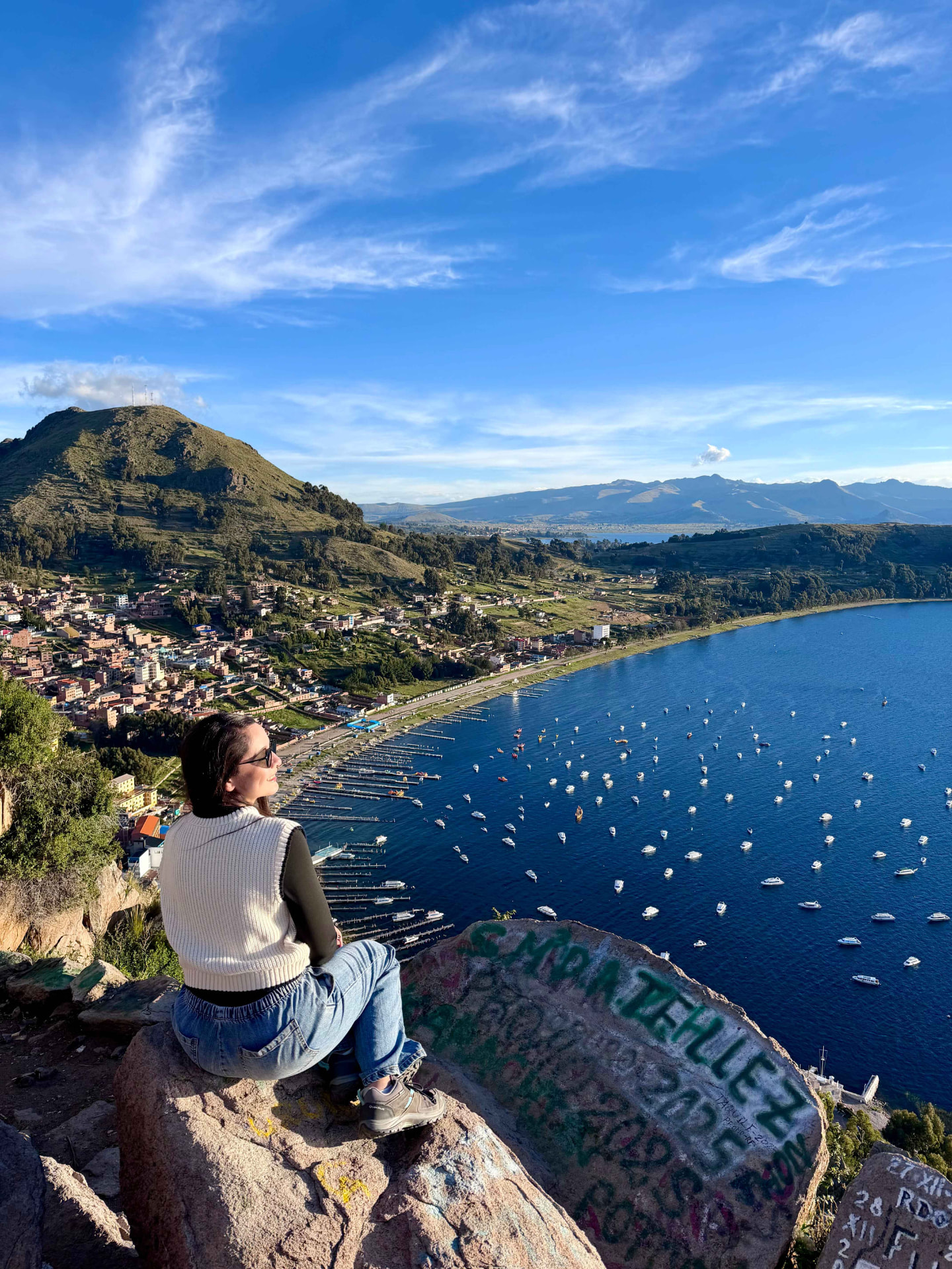 Lago Titicaca visto desde la Isla del Sol, Bolivia